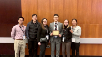 Left to right: Braden Wong, Yijie He, Monika Hejna, Kwangwook Kim, Lauren Kovanda, Yanhong Liu