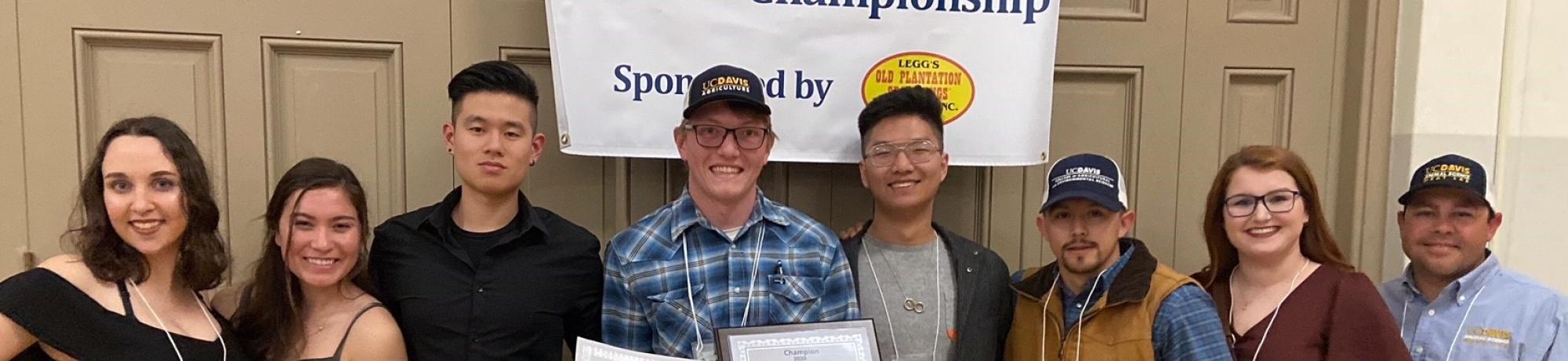 From Left to right Chyanne Hughes, Sethi Verner. Josh Cheng, Jared Hickory. Andy Leung, Mario Valdez, Grazia Machado and Coach/Advisor Caleb Sehnert